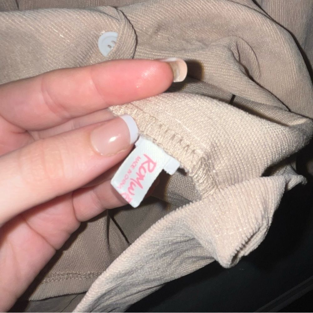 Tan Long Sleeve Button Down Shacket - image 4